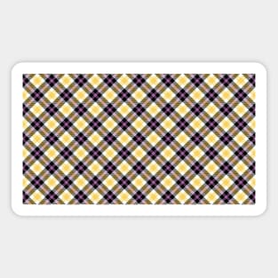Pink and Yellow Plaid Background Magnet